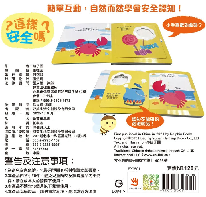 寶寶安全啟蒙玩具書：這能碰嗎?(翻翻+洞洞書)