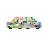 警車-會動的車輪玩具書