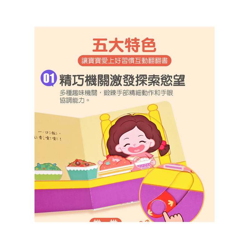 我會自己吃飯-好習慣推拉轉遊戲書