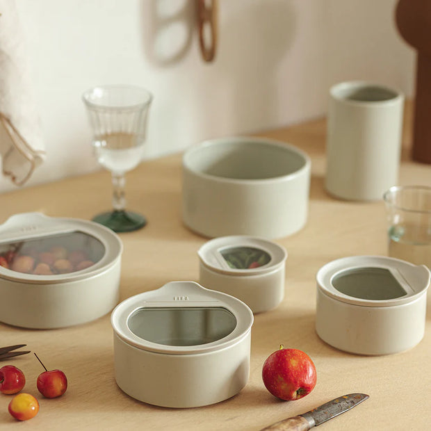 Fika One Ceramic Food Container Essential Set of 4 - Round
