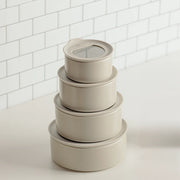Fika One Ceramic Food Container Essential Set of 4 - Round