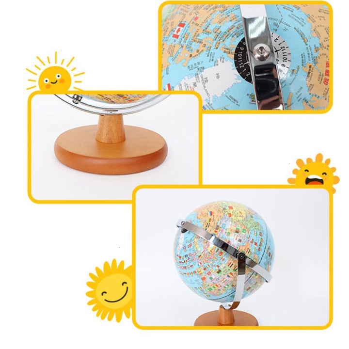 Interactive Illuminated Bilingual Desktop Globe - 10" English & Chinese