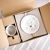 Mogu Mogu Japanese Mino Ware Kids Meal Gift Set – Lion