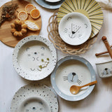 Mogu Mogu Japanese Mino Ware Kids Plate 3-Peice Set