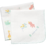 Double Gauze Baby Handkerchiefs – 2 pcs (Pastel Animals)