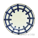 Kogashi Gosu Burnished Hasami Ware Plate – Lattice Pattern – 8"