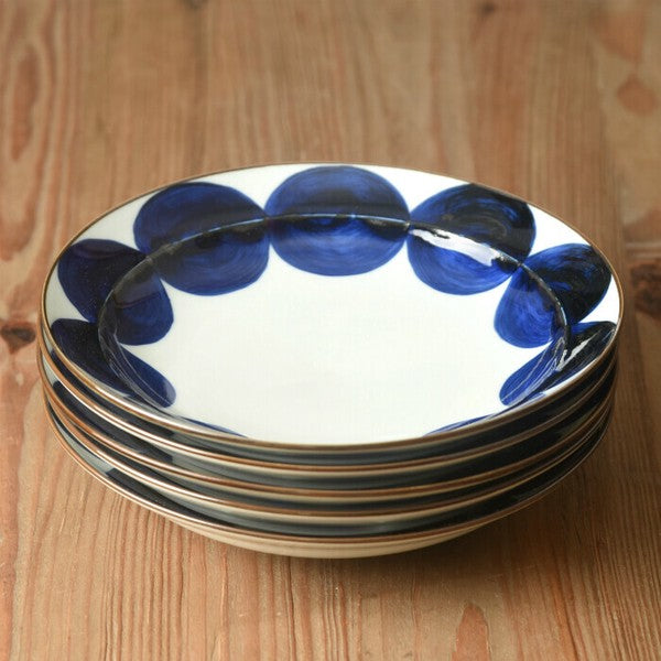 Kogashi Gosu Burnished Hasami Ware Plate – Round Pattern – 8"