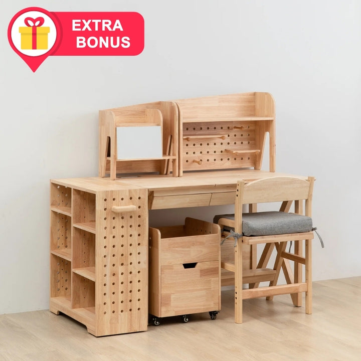 【Explorista】 Wooden Desk & Chair Complete Set 好好學成長桌椅旗艦組