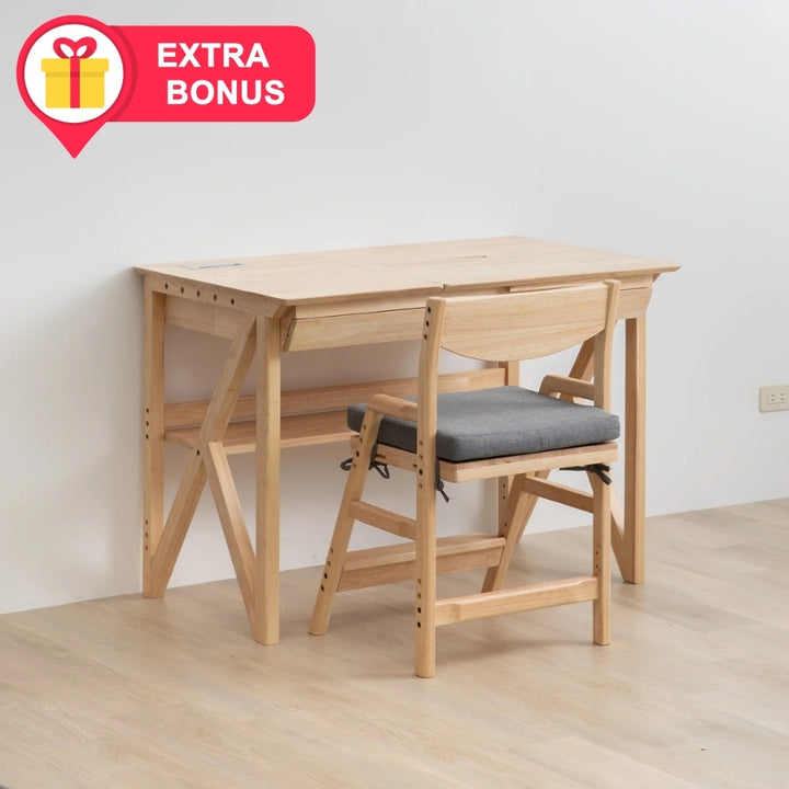 【Explorista】 Wooden Desk & Chair Starter Set 好好學成長桌椅基本組