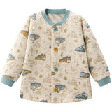 Warm Quilted Pajamas with Stretchy Belly Waistband – Train Journey