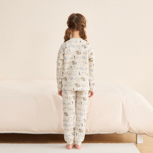 Warm Quilted Pajamas with Stretchy Belly Waistband – Circus Parade