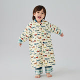 Warm Quilted Wearable Gown Sleeper – Forest Train