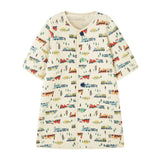 Warm Quilted Wearable Gown Sleeper – Forest Train