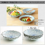 Japanese Mino Ware 8" Jyuso Flower-Rim Main Plate 3-Piece Set