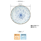 Japanese Mino Ware 8" Jyuso Flower-Rim Main Plate 3-Piece Set