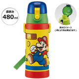 Skater Stainless Steel Flask Water Bottle (480ml)- Super Mario