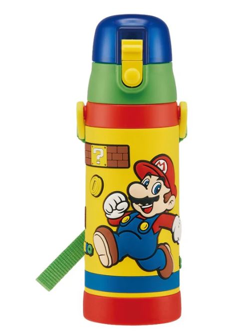 Skater Stainless Steel Flask Water Bottle (480ml)- Super Mario