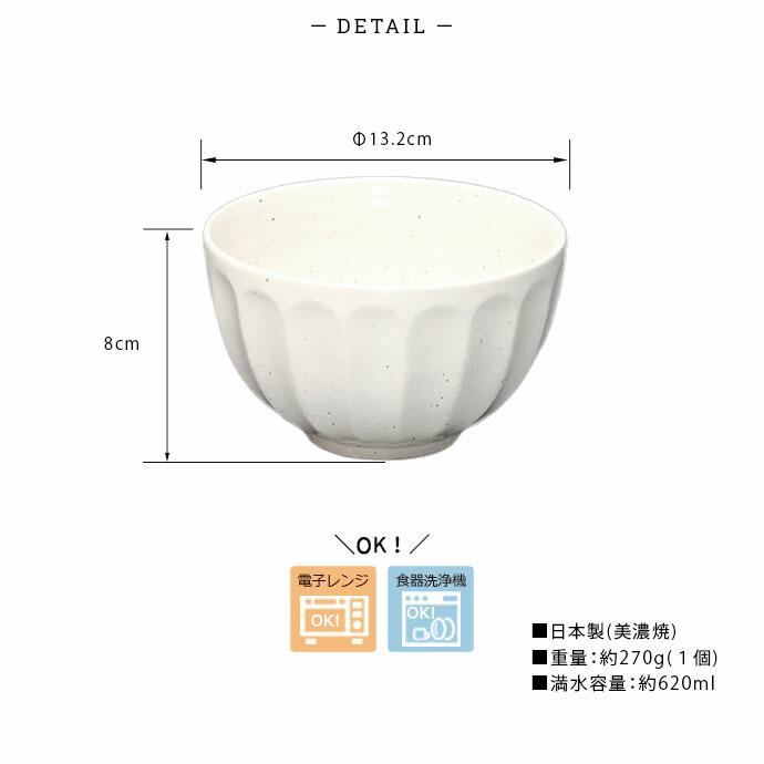 Shinogi Mino Ware Rice Bowl – 5" Set of 3