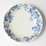 Blue Botanical Pasta & Curry Mino Ware Plate Set – 8.5" Set of 2