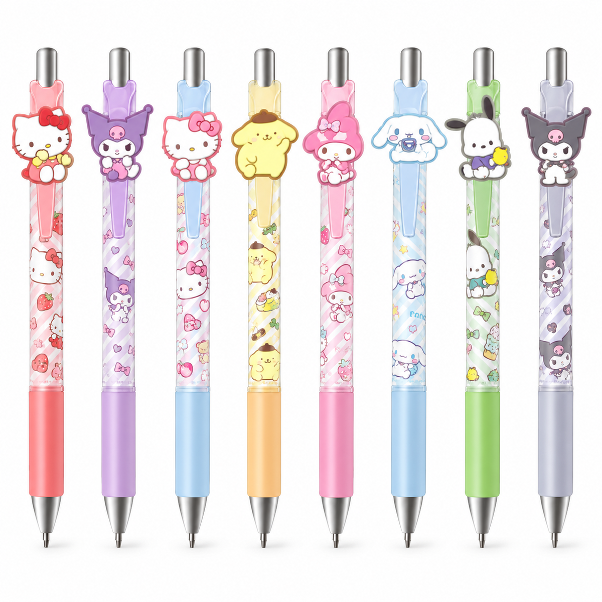 Sanrio character mascot gel pens in eight assorted designs