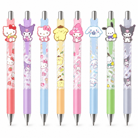Sanrio character mascot gel pens in eight assorted designs