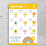 Cute Bilingual Chinese-English Poster Set (Traditional Chinese and Zhuyin) 可愛中英文幼兒學習海報