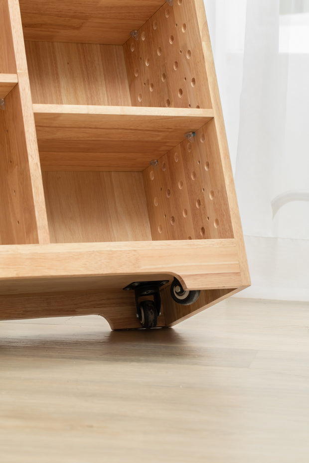 【Explorista】 Desk-Height Wooden Bookshelf and Storage 好好學移動式實木書架收納櫃
