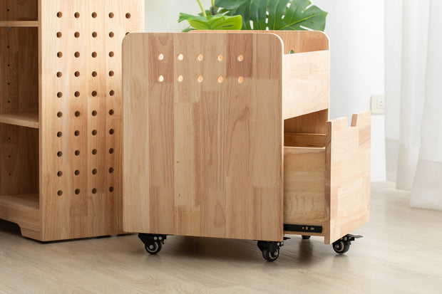 【Explorista】 Wooden Rolling Drawer Cubby 好好學跑跑書包櫃