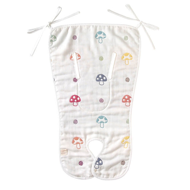 Hoppetta Six-Layered Gauze Stroller Seat Cover - Champignon