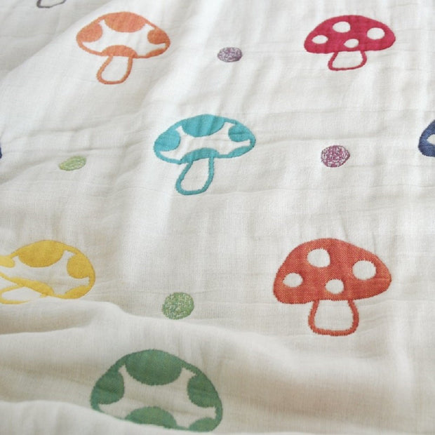 Hoppetta Six-Layered Gauze Blanket - Champignon 六層紗蘑菇被 (3 sizes)
