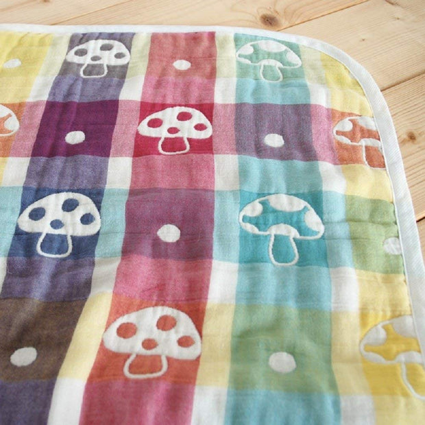 Hoppetta Six-Layered Gauze Blanket - Champignon 六層紗蘑菇被 (3 sizes)