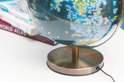 12" Illuminated Satellite Geography Learning Globe 地形海溝人口分佈古銅座地球儀 (CH/EN)