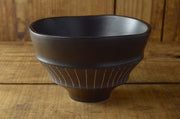 Mino Ware Rice Bowl - Choco Stripes Series 日製美濃燒手工窯碗 (2 Color Options)