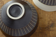 Mino Ware Rice Bowl - Choco Stripes Series 日製美濃燒手工窯碗 (2 Color Options)