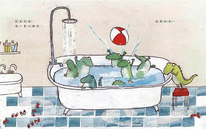小鱷魚，最怕水