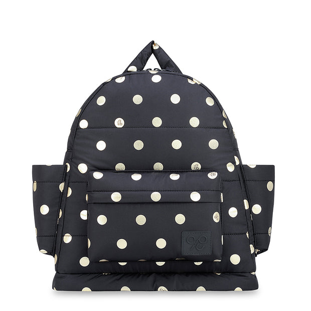 Airy Backpack Baby Diaper Bag - ECO Gold Polka Dot (M)