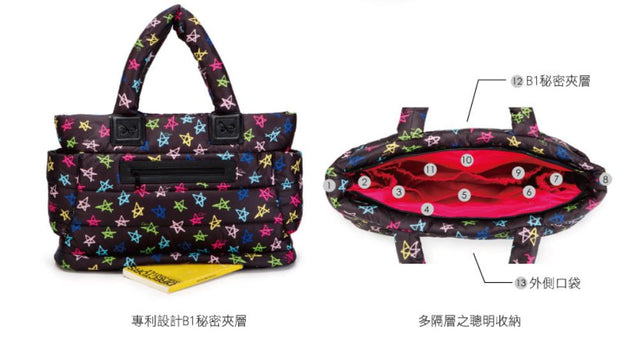 Airy Tote Baby Diaper Bag - Rock Stars (L)