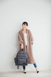 Airy Backpack Baby Diaper Bag - Black Tweed (L)