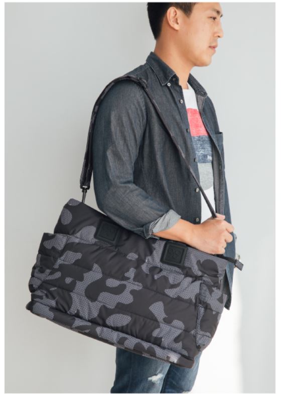 【IMPERFECT】Airy Tote Baby Diaper Bag - Black Camo (L)