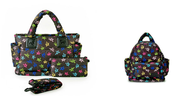 Airy Tote Baby Diaper Bag - Rock Stars (L)