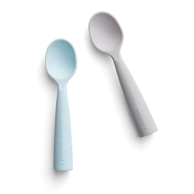 Miniware Silicone Teething Spoon Set - Gray & Lavender
