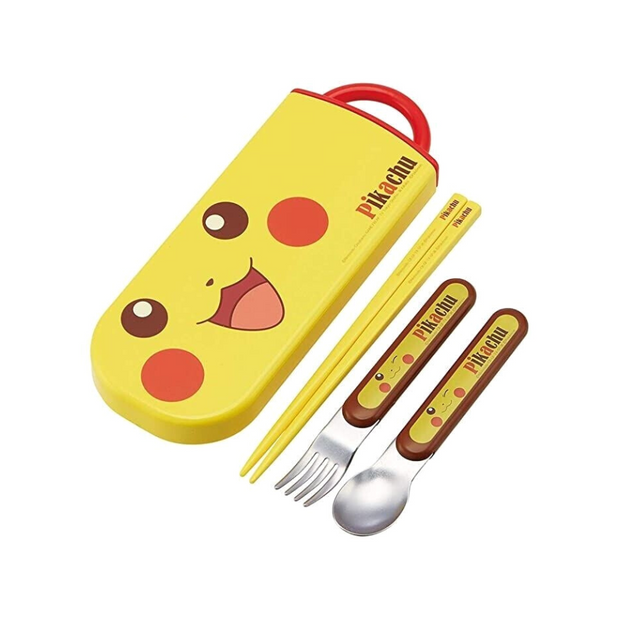 Pikachu Fork & Spoon Set 寶可夢不鏽鋼叉+匙攜帶組