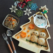 Handmade Bamboo Meal Set - Christmas Tree 日本天然竹製兒童造型餐具組 (聖誕樹)