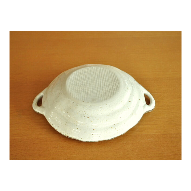 Japanese Mino Ware Fuchi Katsu Pasta Plate with Handles 日本手感美濃燒深盤