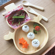 Handmade Bamboo Meal Set - Snowman 日本天然竹製兒童造型餐具組 (雪人)