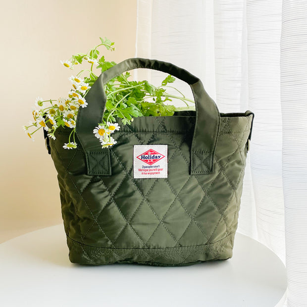 Quilted 2-Way Tote Bag 日本兩用野餐輕量托特包 (3 Color Options)