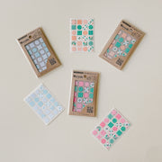 Irodo Fabric Transfer Sticker Set - Colorful Tiles 日本免熨斗布料轉印貼 - 繽紛花磚紋