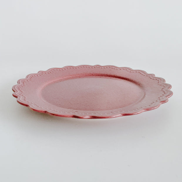 Mino Ware Lace Rim Plate 日本製石紋蕾絲盤 - 9" (4 Color Options)