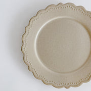 Mino Ware Lace Rim Plate 日本製石紋蕾絲盤 - 9" (4 Color Options)