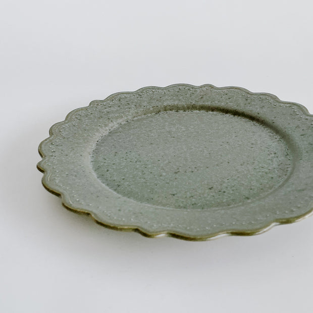 Mino Ware Lace Rim Plate 日本製石紋蕾絲盤 - 9" (4 Color Options)